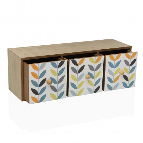 WOODEN JEWELRY BOX 3 DRAWERS