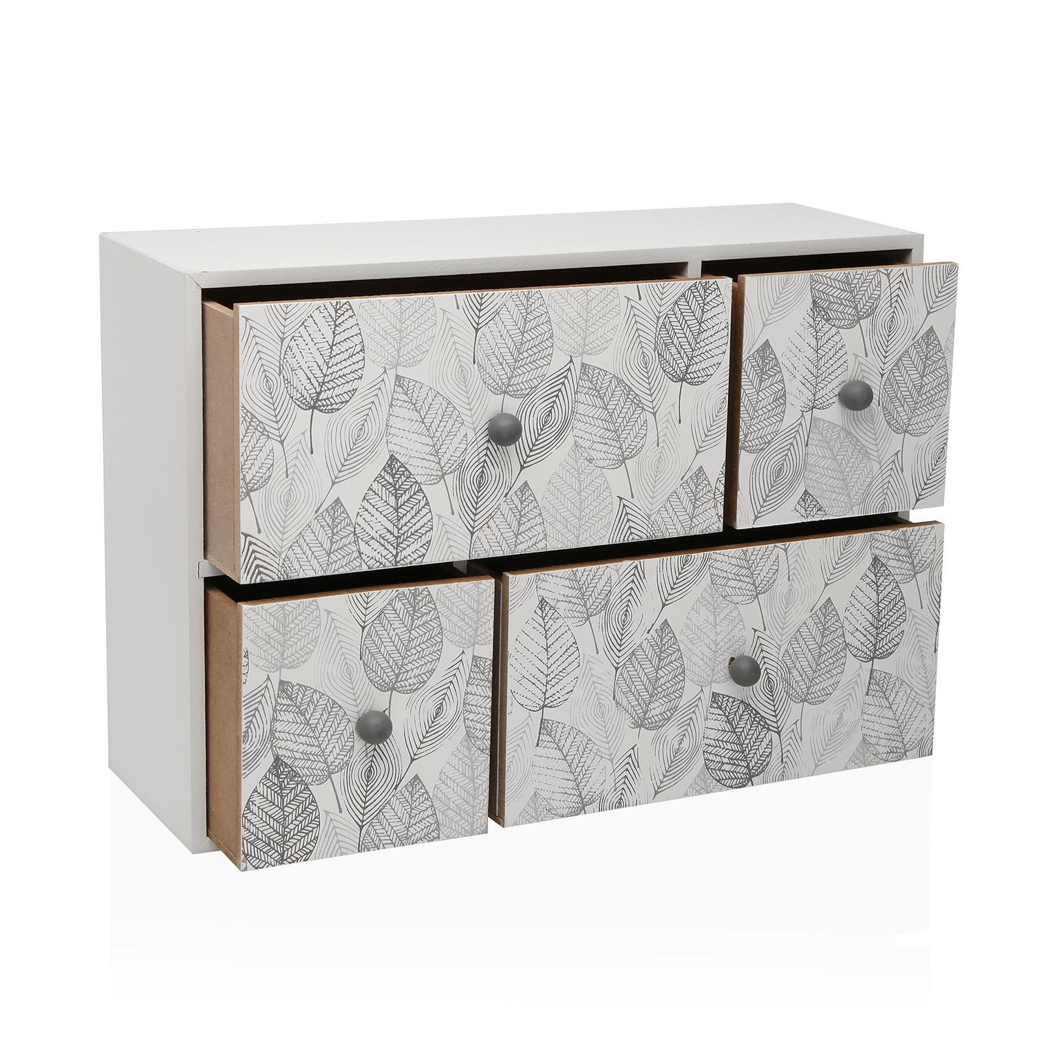 WOODEN JEWELRY BOX 4 DRAWERS