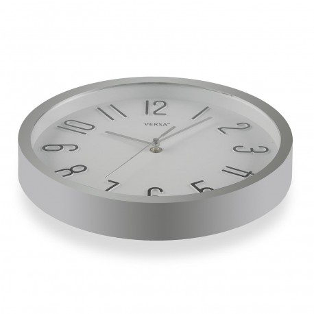 SILVER WALL CLOCK 30CM