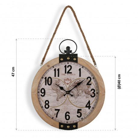 WOOD CLOCK 40CM