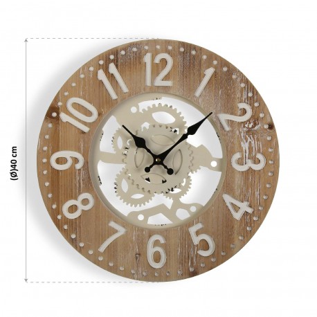 WOOD CLOCK 40CM