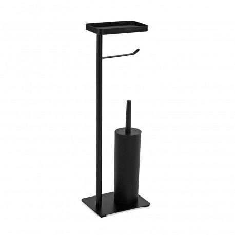 BLACK TOILET ROLL STAND