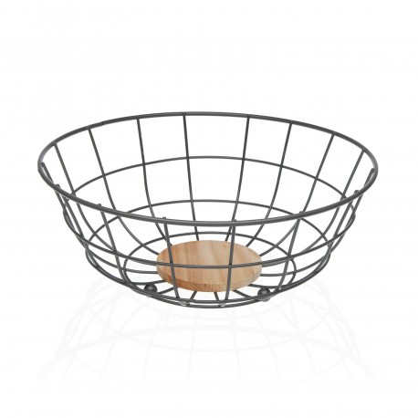 GREY METAL FRUIT BASKET