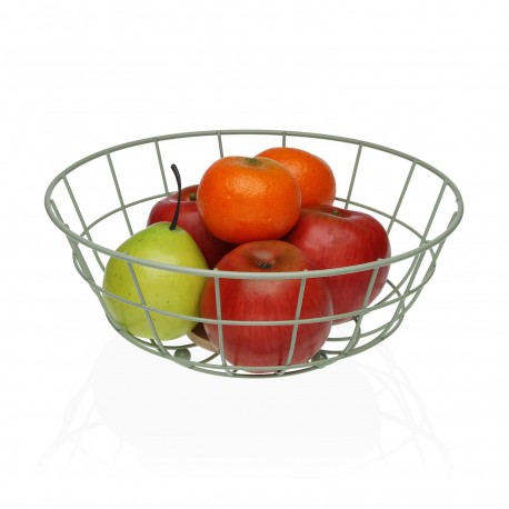 GREEN METAL FRUIT BASKET