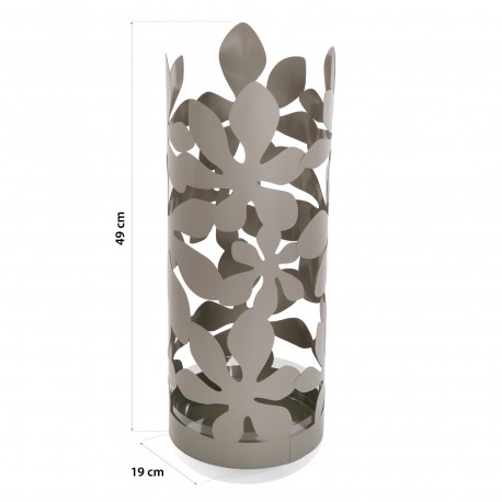 UMBRELLA STAND FLOWERS GREY