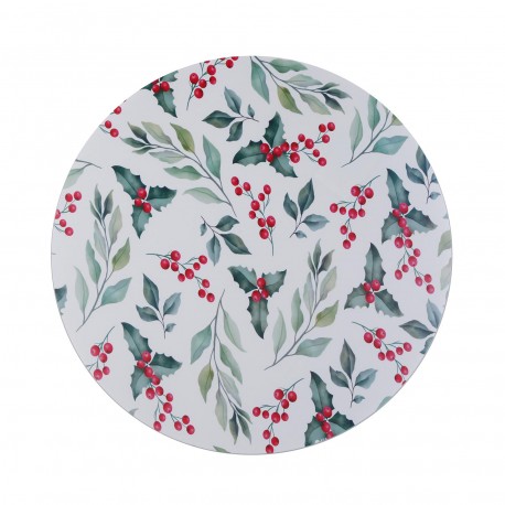 HOLLY ROUND PLACEMAT