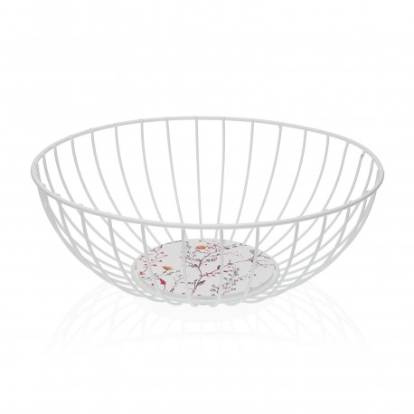 CESTA METALICA BLANCA BALBEC
