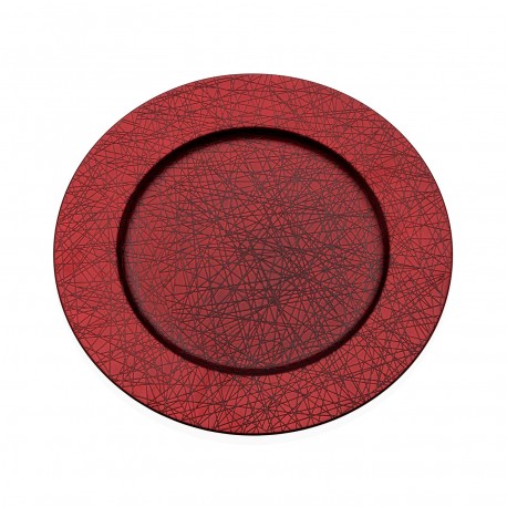 RED  CHARGER PLATE