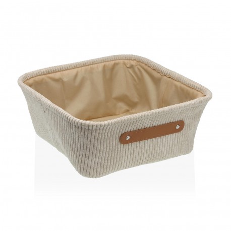 BEIGE CORDUROY BASKET
