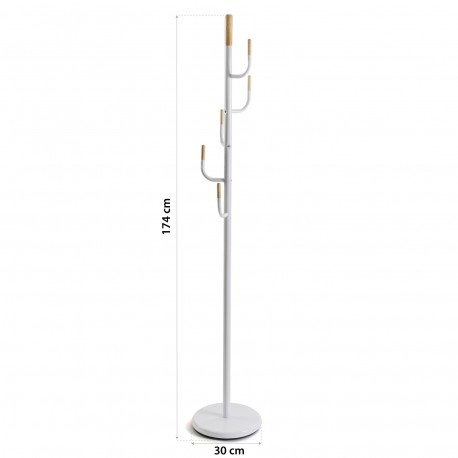 WHITE COAT RACK