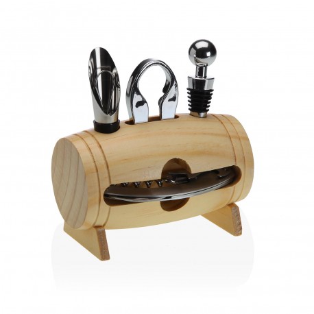SET VINO BARRIL 4 UTENSILIOS