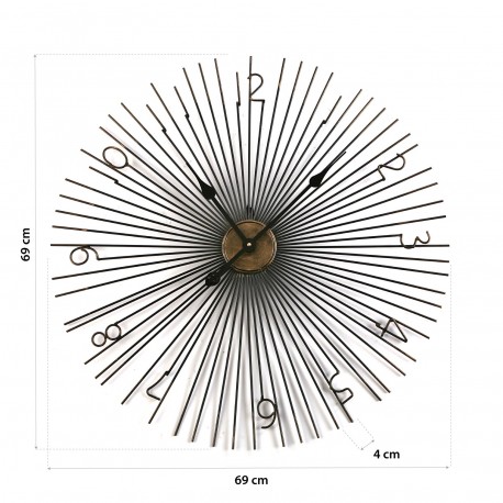 METAL WALL CLOCK 69CM