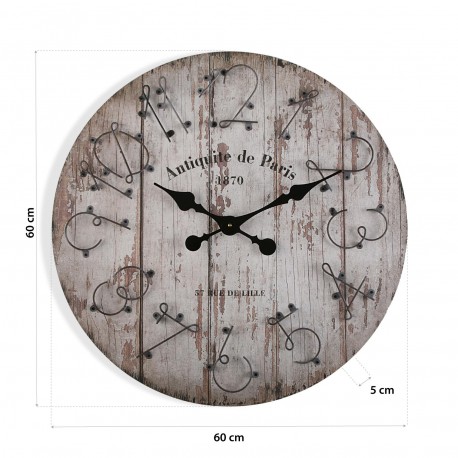 WOODEN WALL CLOCK 60 CM 1870