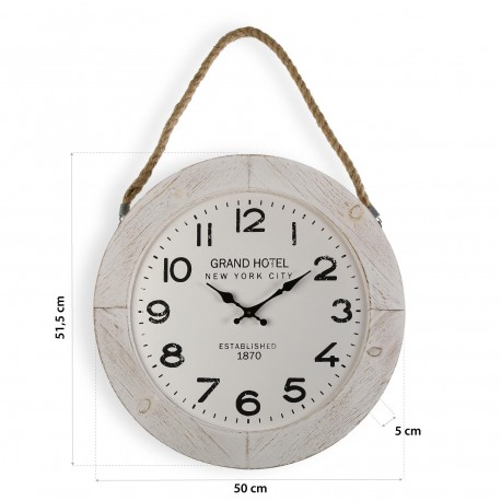 WOOD WALL CLOCK 50CM