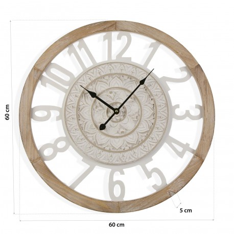 WOOD WALL CLOCK 55CM