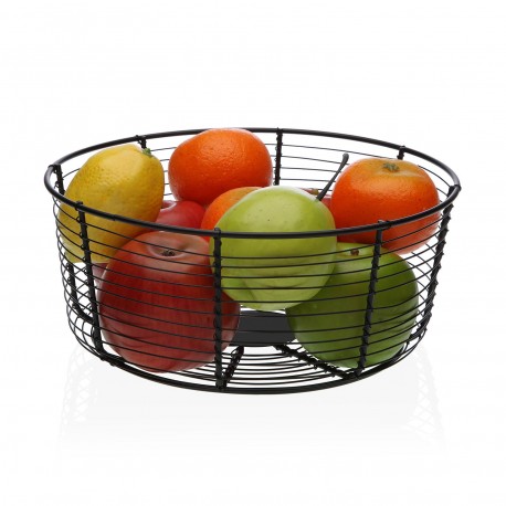 BLACK ROUND FRUIT BASKET