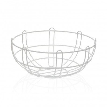 WHITE ROUND FRUIT BASKET