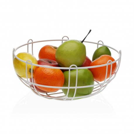 WHITE ROUND FRUIT BASKET