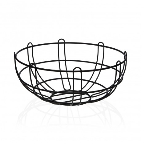 BLACK ROUND FRUIT BASKET