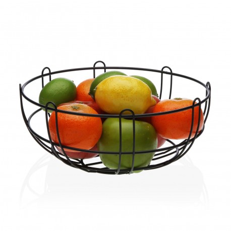 BLACK ROUND FRUIT BASKET