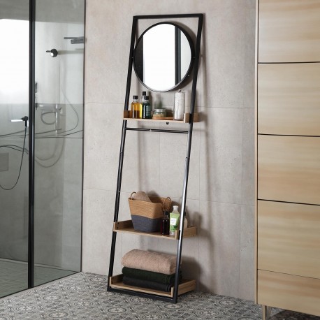 BATHROOM SHELF WITH MIRROR