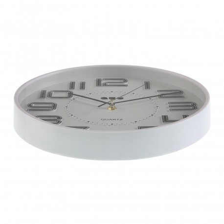 RELOJ PARED BLANCO 30CM DIA