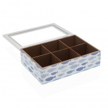 WOODEN TEABOX AQUA