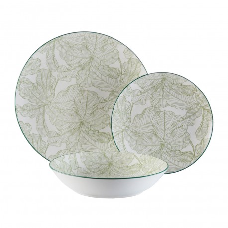 DISHES 18 PIECES PALMGREEN