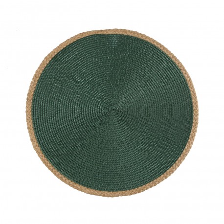 GREEN  ROUND PLACEMAT