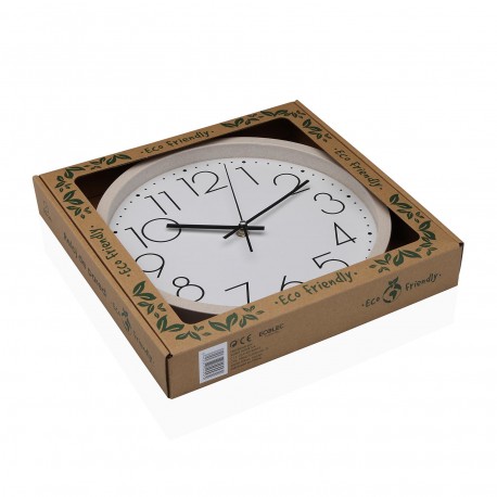 BEIGE ECO CLOCK 30CM