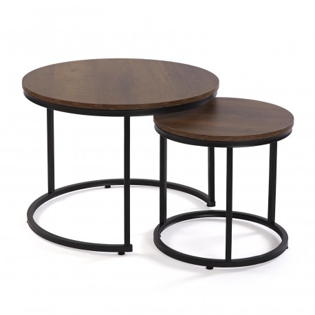 SET OF TWO SIDE TABLES