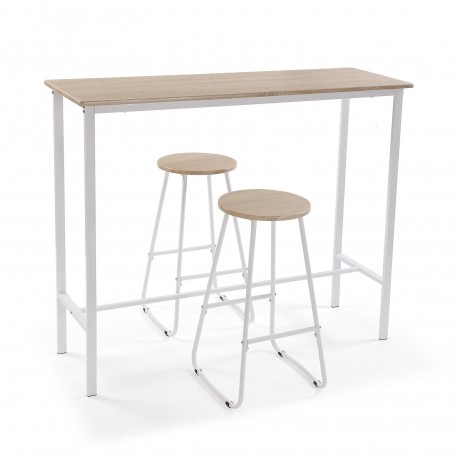 LIGHT TABLE AND 2 STOOLS SET