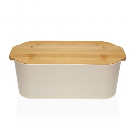 WHITE BREAD BIN WITH CUTTING BOARD