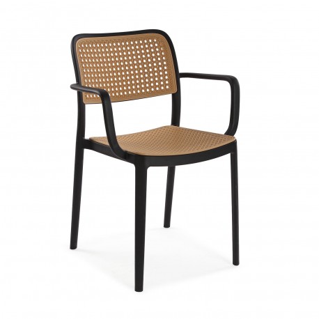 VENUS BLACK ARMREST CHAIR