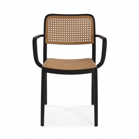 VENUS BLACK ARMREST CHAIR
