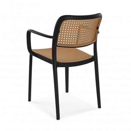 VENUS BLACK ARMREST CHAIR