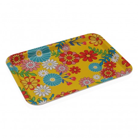 YELLOW FLORAL TRAY