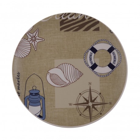 SEASIDE PLATE 25CM