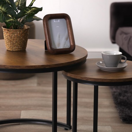 SET OF TWO SIDE TABLES
