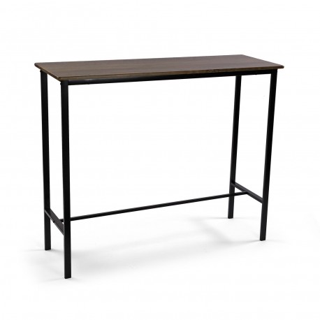 DARK TABLE AND 2 STOOLS SET
