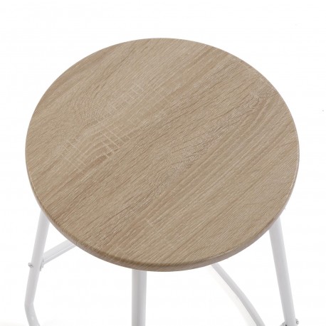 TABLE SET/2 STOOLS WHITE