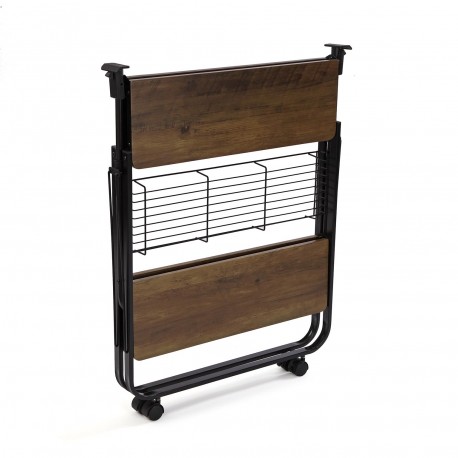 BLACK WHEELED FOLDING TROLLEY