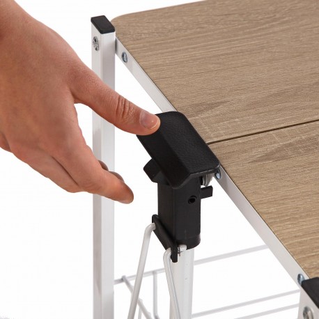 WHITE WHEELED FOLDING TROLLEY