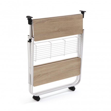 WHITE WHEELED FOLDING TROLLEY