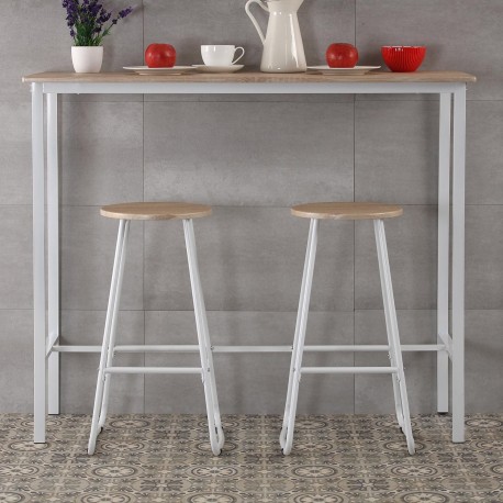 LIGHT TABLE AND 2 STOOLS SET