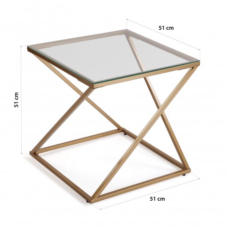 SIDE TABLE GOLD TRENTO