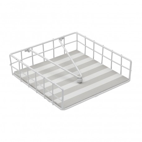 GREY STRIPED NAPKIN HOLDER