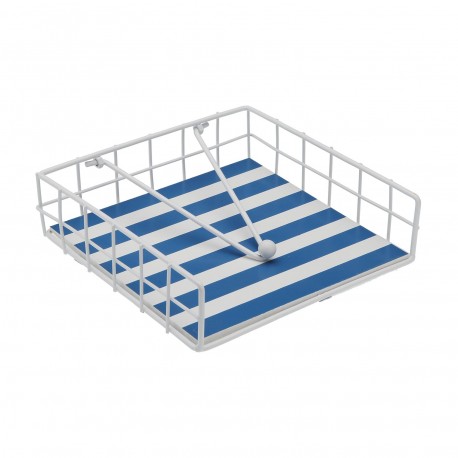 BLUE STRIPED NAPKIN HOLDER