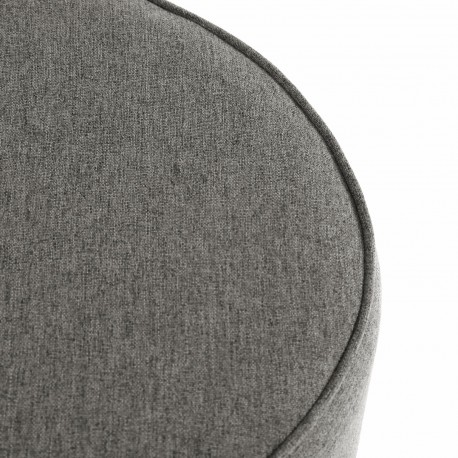 LIGHT GREY POUFFE AND TABLE