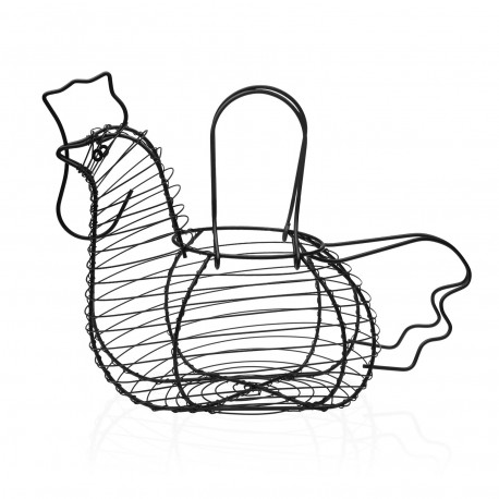 BLACK HEN-SHAPED EGG HOLDER